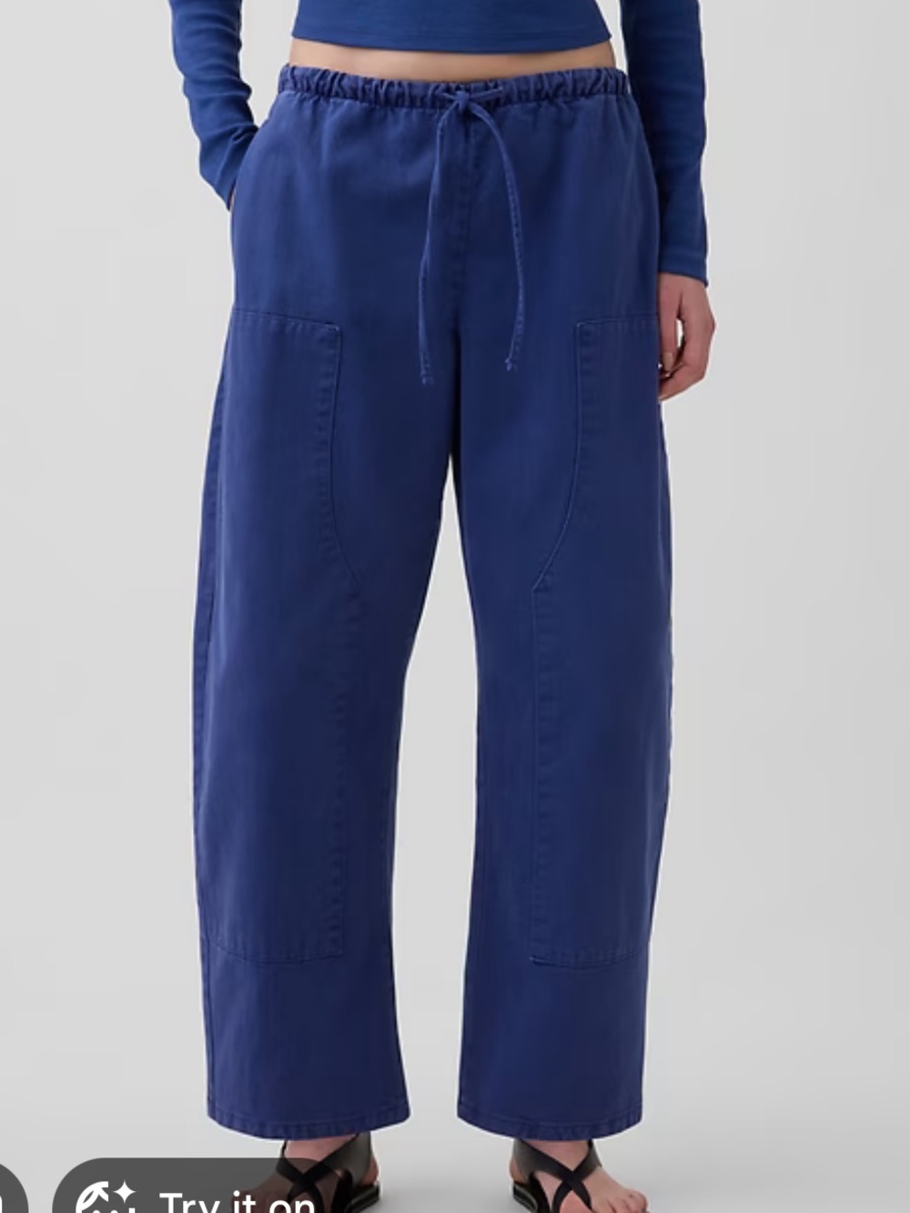 Gap easy double knee barrel pants blue - Picture 2 of 8